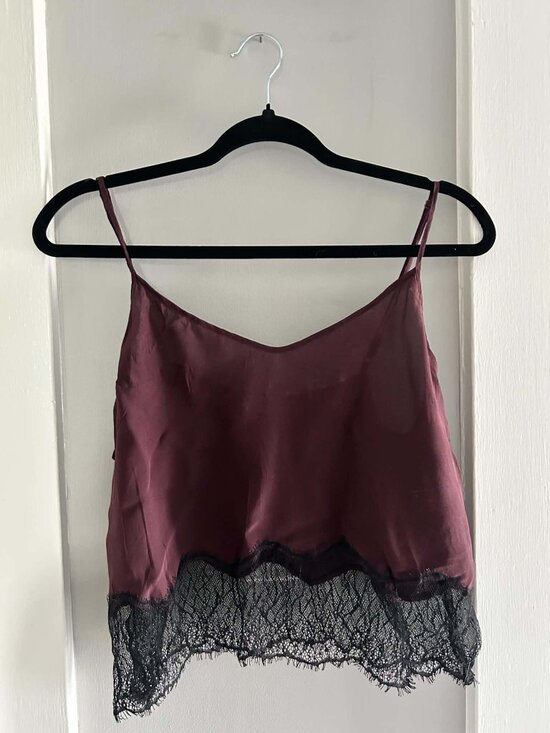 Wilfred Tops - Wilfred Aritzia Pure Silk Lace Camisole Tank